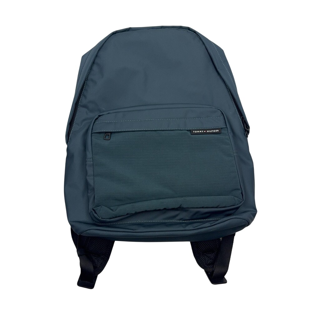 Tommy Hilfiger Backpack Bag Mens Blue Polyester Medium Laptop Zip Padded Travel